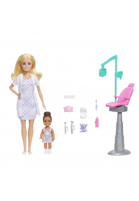 Barbie herný set povolania - zubárka blondínka