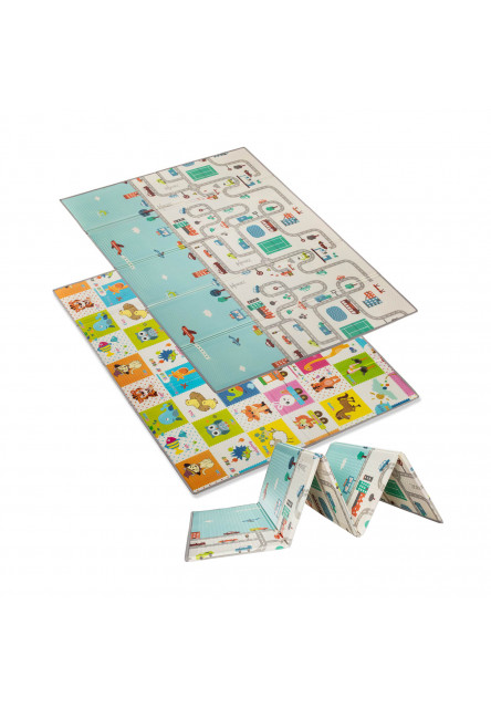 Multifunkční pěnová skládací podložka oboustranná 200x150, City