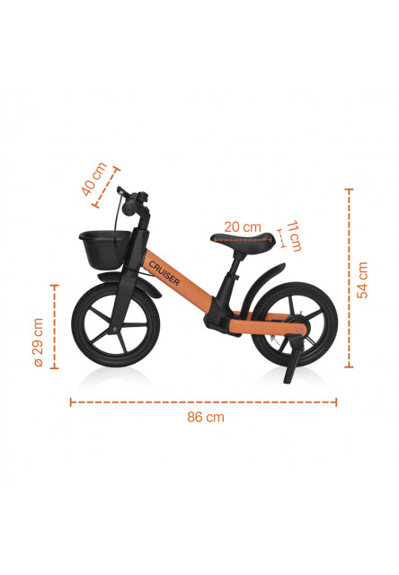 Odrážadlo Cruiser s brzdou, Orange Race