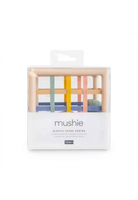 Mushie elastická hračka na triedenie tvarov