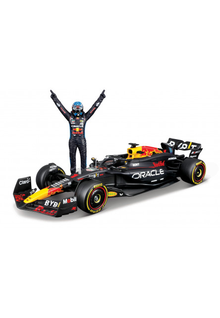 Bburago - RACE Formula F1 s figurkou jezdce, Oracle Red Bull Racing RB20 (2024) #1 Verstappen, 1:24