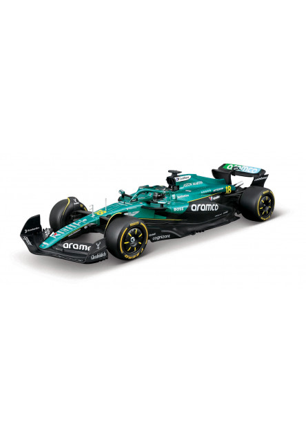 Bburago - RACE F1 v dekorativním boxu, Aston Martin AMR25 (2025), #18 Lance Stroll, 1:24