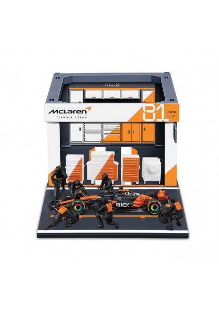 Bburago - Formula Racing F1 Pit Pass set - McLaren Team MCL39 (2025), #81 Oscar Piastri, 1:43