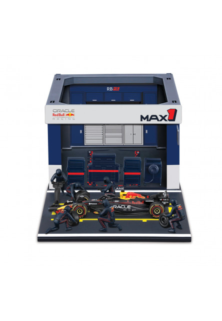Bburago - Formula Racing F1 Pit Pass set - Oracle Red Bull Racing RB21 (2025) #1 M. Verstappen, 1:43
