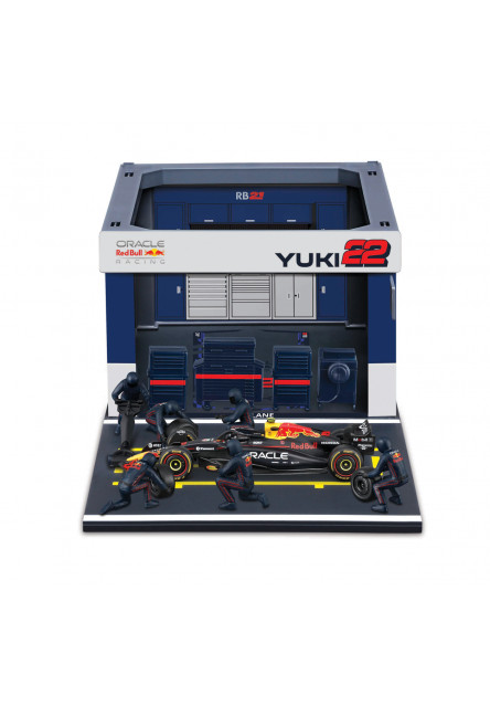 Bburago - Formula Racing F1 Pit Pass set - Oracle Red Bull Racing RB21 (2025) #22 Yuki Tsunoda, 1:43