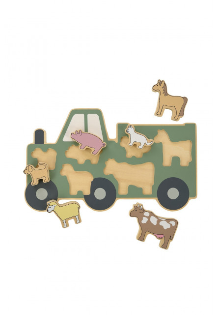 Vkladacie drevené puzzle Farma