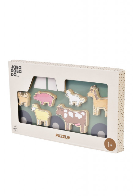 Vkladacie drevené puzzle Farma