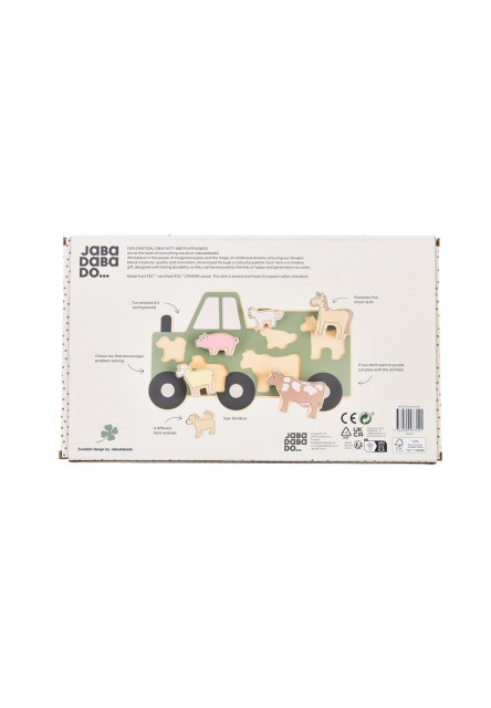 Vkladacie drevené puzzle Farma