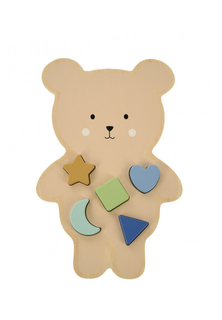 Vkladacie drevené puzzle Medvedík