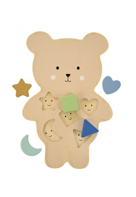 Vkladacie drevené puzzle Medvedík