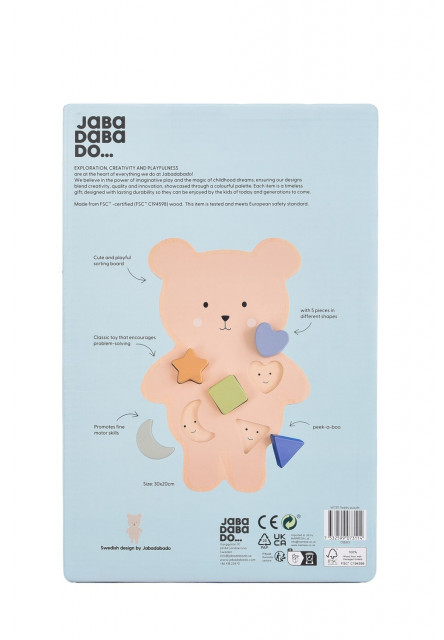 Vkladacie drevené puzzle Medvedík