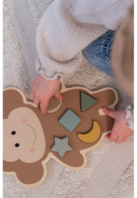 Vkladacie drevené puzzle Opička