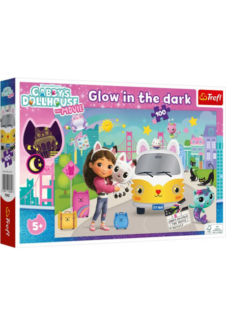 Trefl Puzzle 100 svietiace v tme Gabby's Dollhouse
