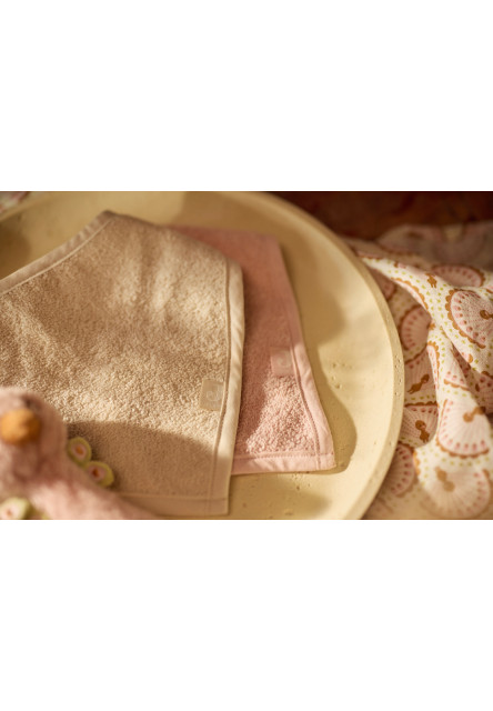 Podbradník bandana 2ks Silk Rose / Sand
