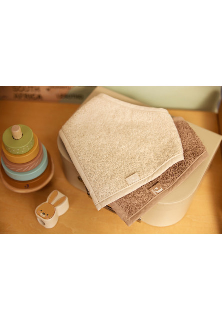Podbradník bandana 2ks Sand / Milky Coffee