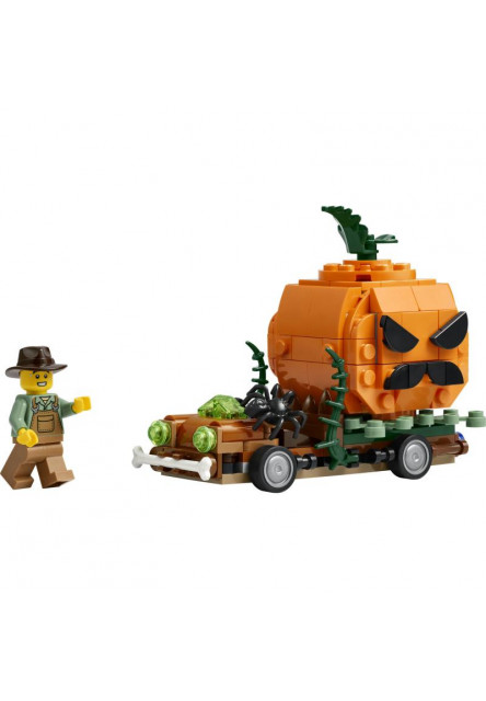 Pick-up s halloweenskymi tekvicami