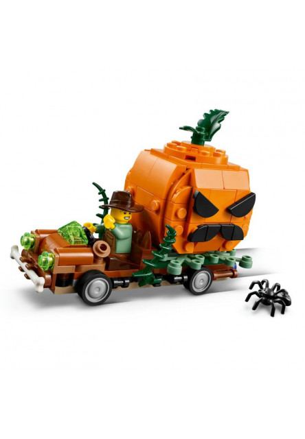 Pick-up s halloweenskymi tekvicami