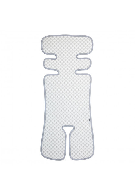 Podložka do kočíka/autosedačky 3D Mesh Grey/White