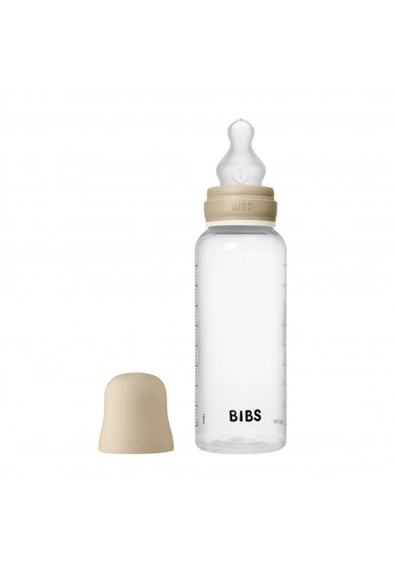 BIBS nočná antikoliková fľaša so silikónovým cumlíkom 270ml (Vanilla)