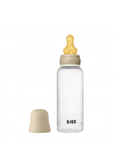 BIBS nočná antikoliková fľaša s kaučukovým cumlíkom 270ml (Vanilla)