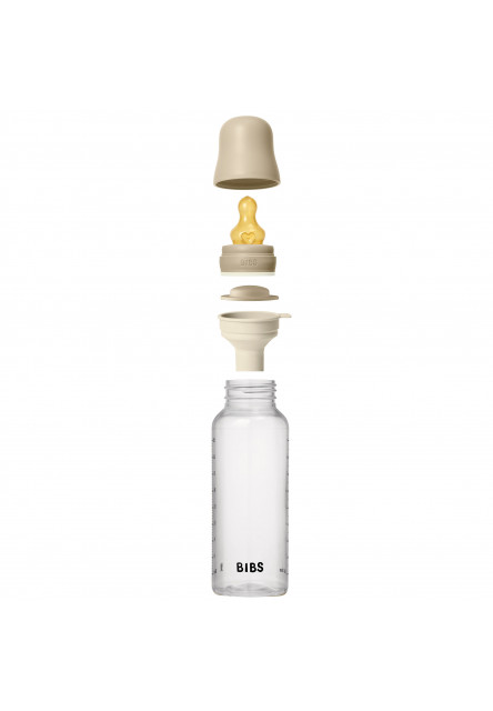 BIBS nočná antikoliková fľaša s kaučukovým cumlíkom 270ml (Vanilla)