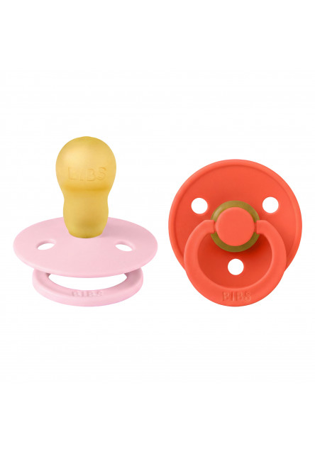 BIBS Colour cumlíky z prírodného kaučuku 2ks - veľkosť 3 (Baby Pink / Tango)