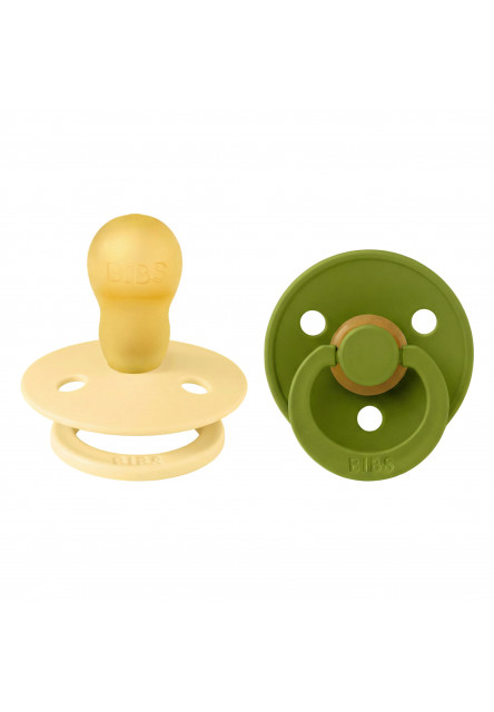 BIBS Colour cumlíky z prírodného kaučuku 2ks - veľkosť 3 (Pale Butter / Wasabi)