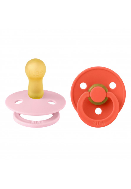 BIBS Colour cumlíky z prírodného kaučuku 2ks - veľkosť 2 (Baby Pink / Tango)