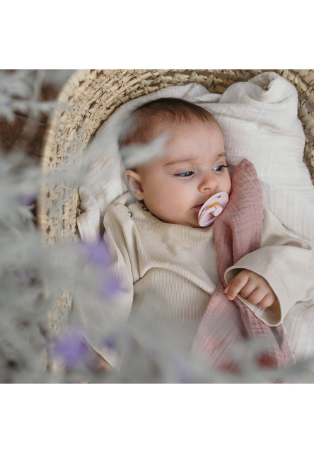 BIBS Colour cumlíky z prírodného kaučuku 2ks - veľkosť 2 (Baby Pink / Tango)