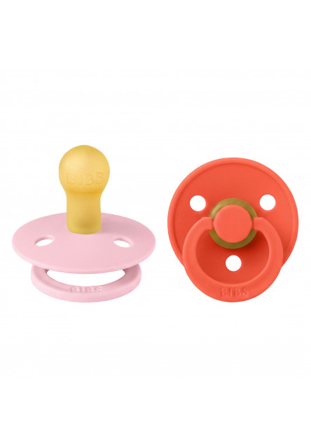 BIBS Colour cumlíky z prírodného kaučuku 2ks - veľkosť 1 (Baby Pink / Tango)