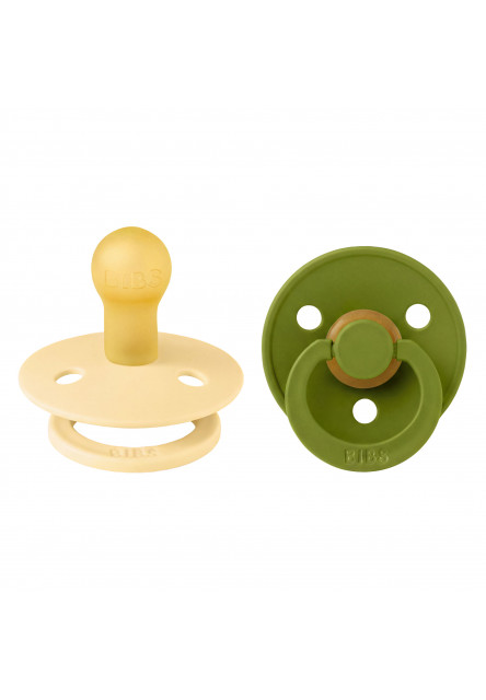 BIBS Colour cumlíky z prírodného kaučuku 2ks - veľkosť 1 (Pale Butter / Wasabi)