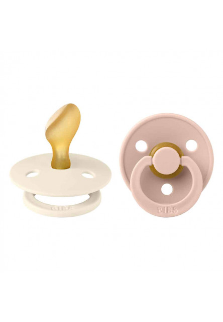 BIBS Colour anatomické cumlíky z prírodného kaučuku 2 ks - veľkosť 2 (Baby Pink / Tango)
