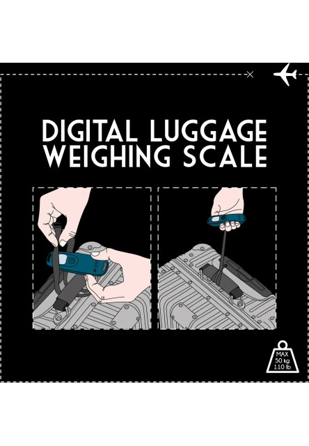 Digitální váha na zavazadla Legami Digital Luggage Weighing Scale - Petrol