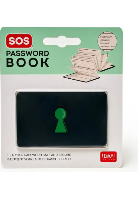 Zápisník na hesla Legami SOS Password Book