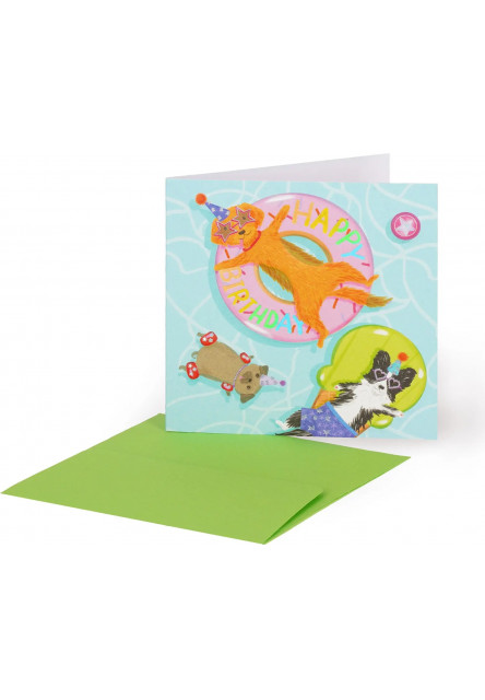 Přáníčko Legami Greeting Card Small - Pool Dogs