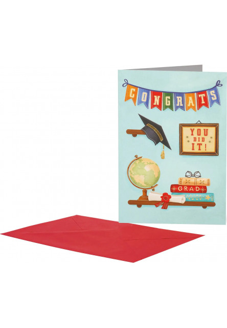 Přáníčko Legami Greeting Card Large - Congrats Grad Wall