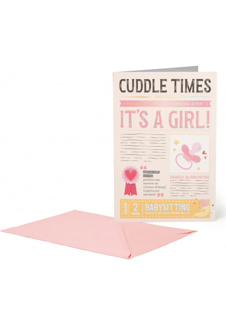 Přáníčko Legami Greeting Card Large - Cuddle Times Girl