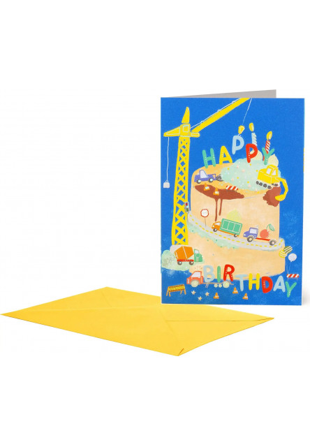 Přáníčko Legami Greeting Card Large - Construction Cake