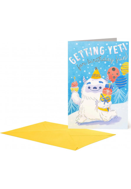 Přáníčko Legami Greeting Card Large - Yeti For Birthday