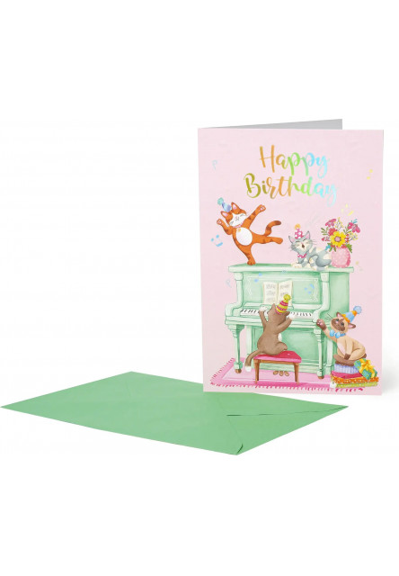 Přáníčko Legami Greeting Card Large - Piano Cats