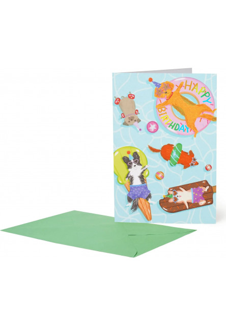 Přáníčko Legami Greeting Card Large - Pool Dogs