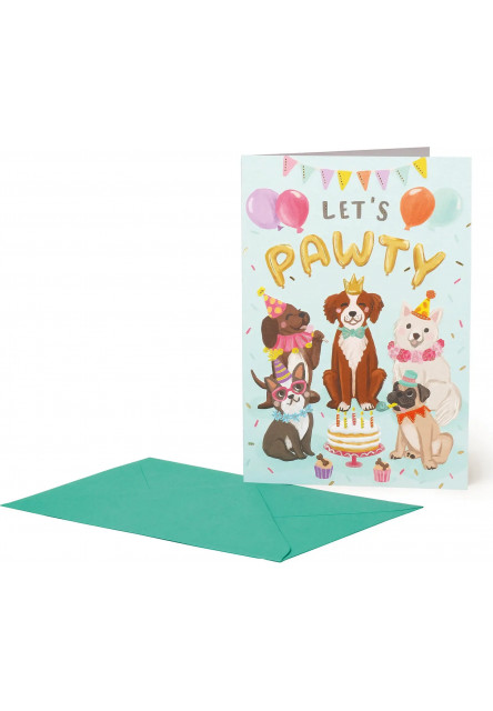 Přáníčko Legami Greeting Card Large - Let's Pawty