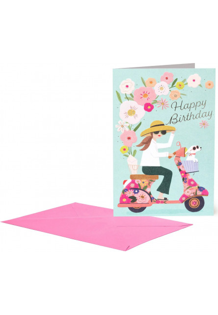 Přáníčko Legami Greeting Card Large - Bike Girl