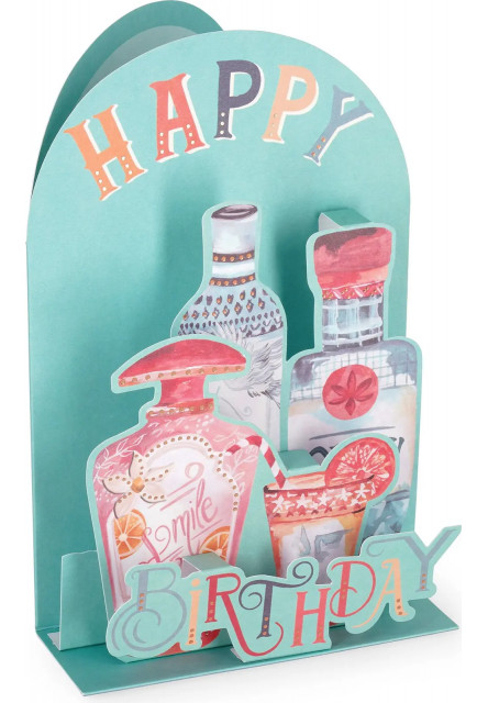 Dárkové přání Legami Pop-Up Card Large - Cocktail Bottle