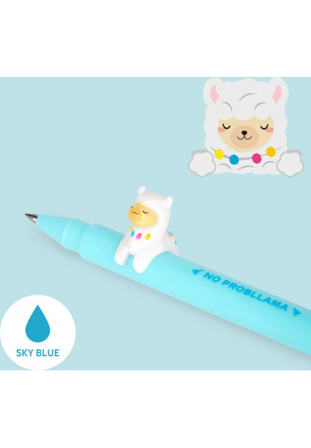 Gelové pero Legami Lovely Friends Gel Pen 0,5 mm Sky Blue Ink - Llama