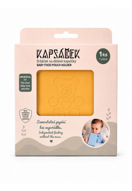 Držáček na dětskou kapsičku žlutý