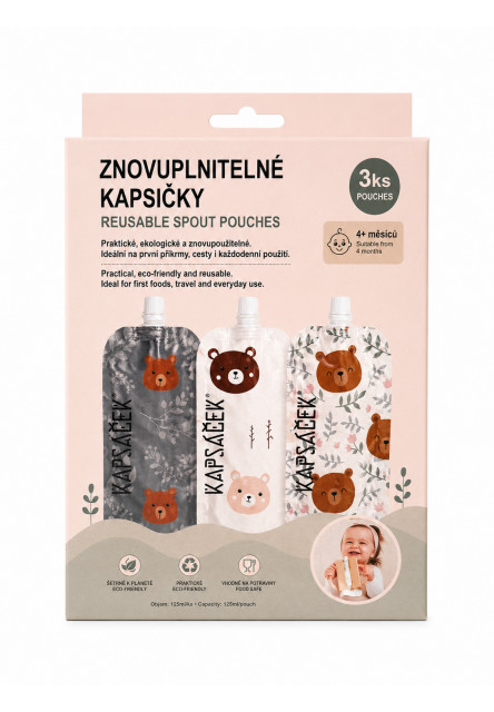 Plnitelná dětská kapsička 3 ks