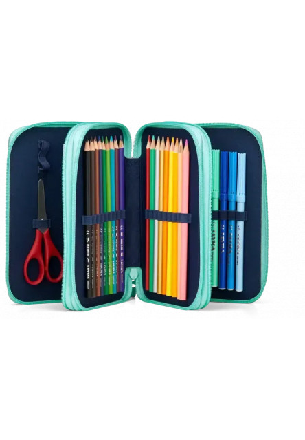 Školský peračník Ergobag Maxi Pencil Case - Magic BubbleBear