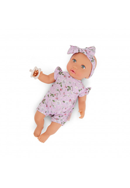 Bábika 35 cm v overale s čelenkou Floral Lila