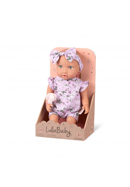 Bábika 35 cm v overale s čelenkou Floral Lila